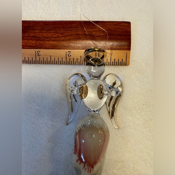 Vintage Rare 8” Glass Icicle Angel Christmas Ornament With Angel Top - Picture 10 of 10